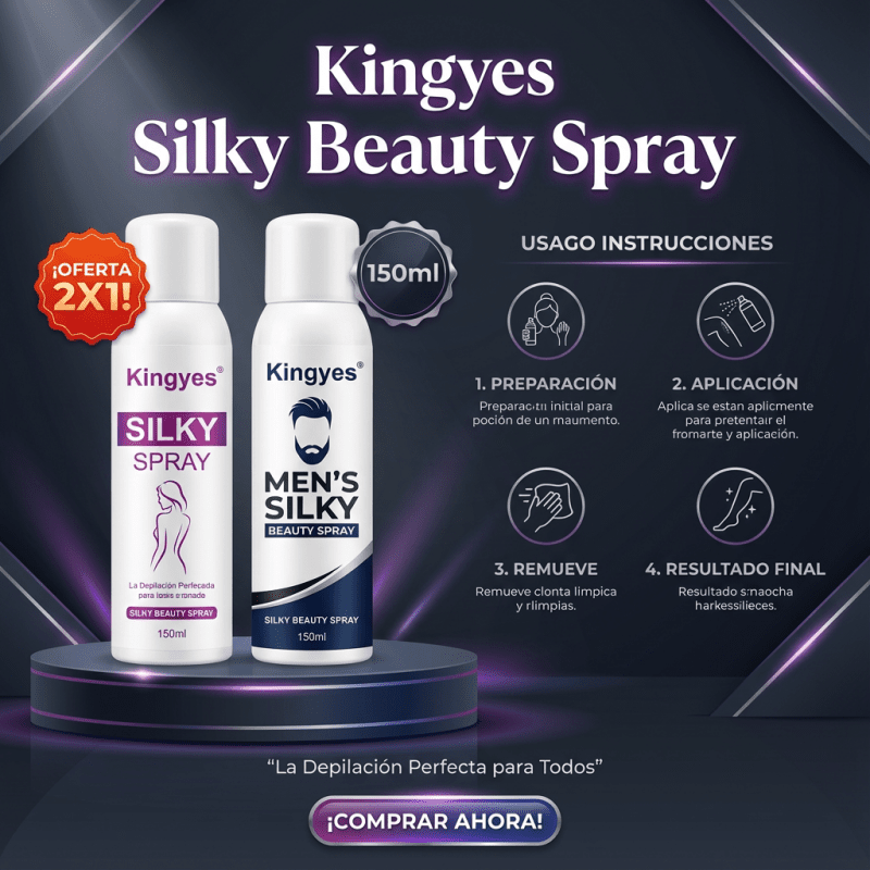 2X1 IMPORTADO Kingyes™ Silky Beauty Spray CERTIFICADO Y GARANTÍA (PRODUCTO ORIGINAL) – Depilación rápida y suave sin dolor - Inversiones Alkosto